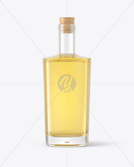 Tequila Bottle with Cork Mockup