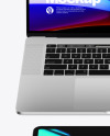 MacBook Pro 16&#034; And iPad Pro 12.9&#034; Front View Mockup