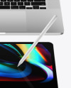 MacBook Pro 16" And iPad Pro 12.9" Front View Mockup