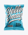 Matte Metallic Snack Package Mockup - Back View