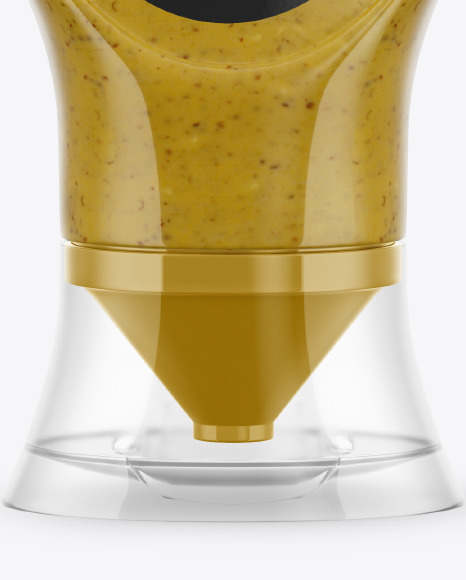 Mustard Sauce Bottle Mockup