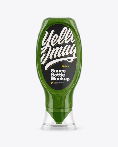 Pesto Sauce Bottle Mockup