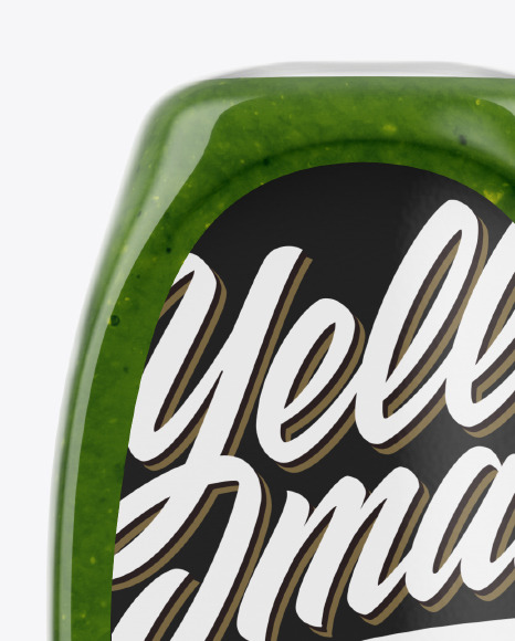 Pesto Sauce Bottle Mockup