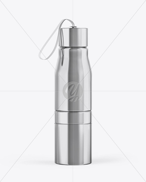 Steel Water Bottle Mockup