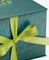 Gift Box Mockup - Half Side View