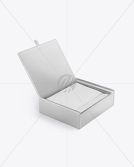 Opened Metallized Box Mockup