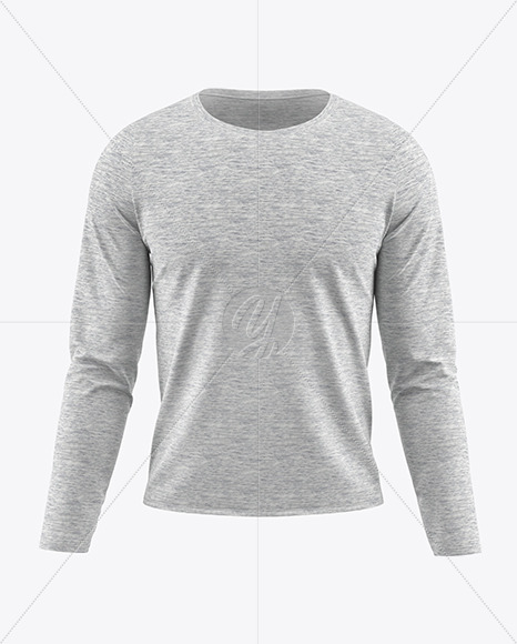 Melange Men's Long Sleeve T-Shirt Mockup