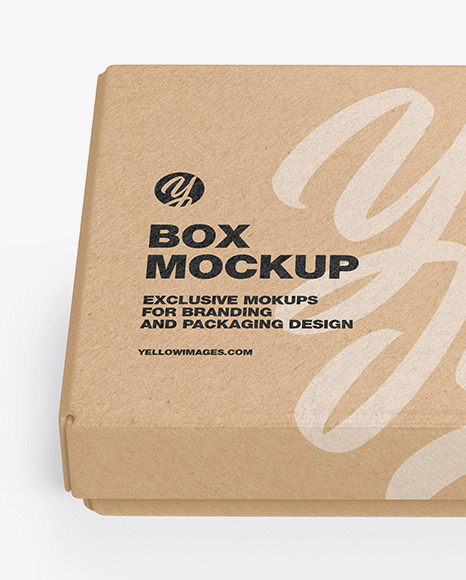 Kraft Gift Box Mockup