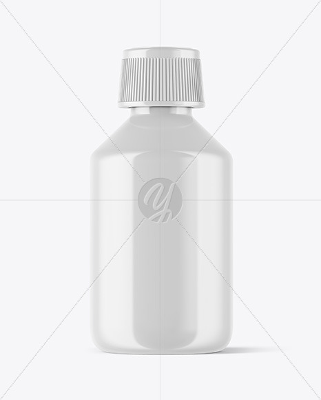 Glossy Plastic Bottle Mockup