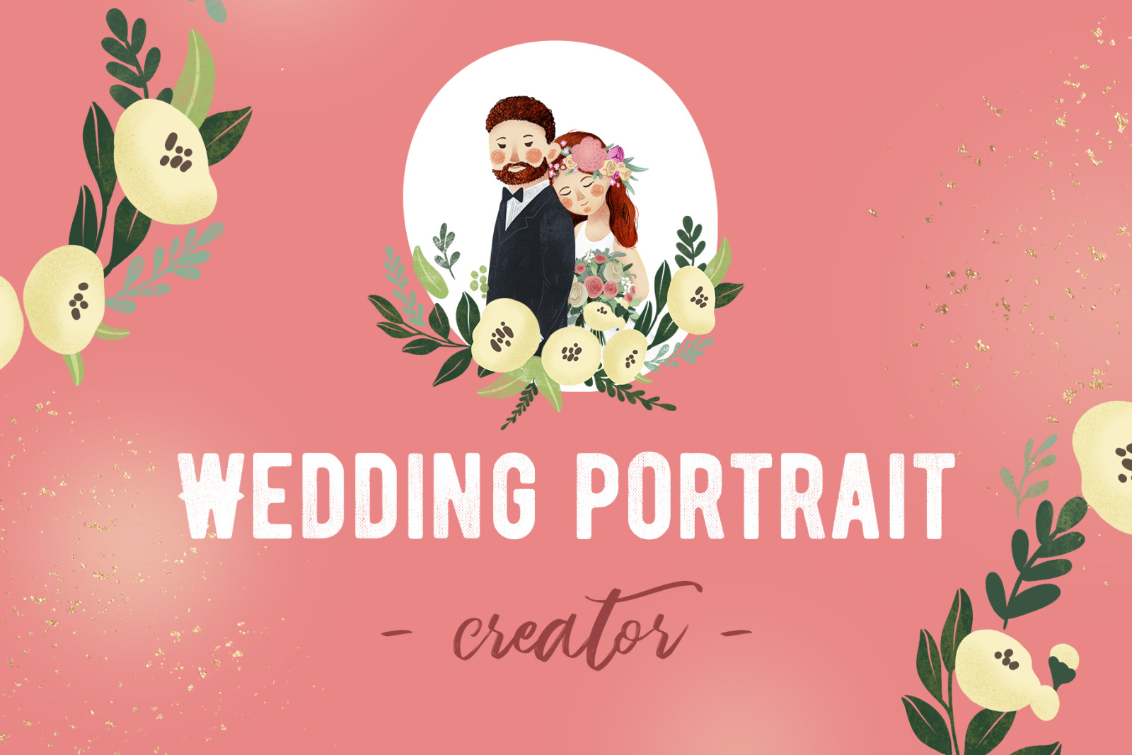 Personal Wedding Portrait Creator for Wedding invitation