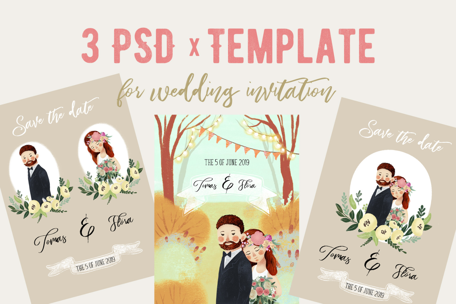Personal Wedding Portrait Creator for Wedding invitation Personal Wedding Portrait Creator for Wedding invitation