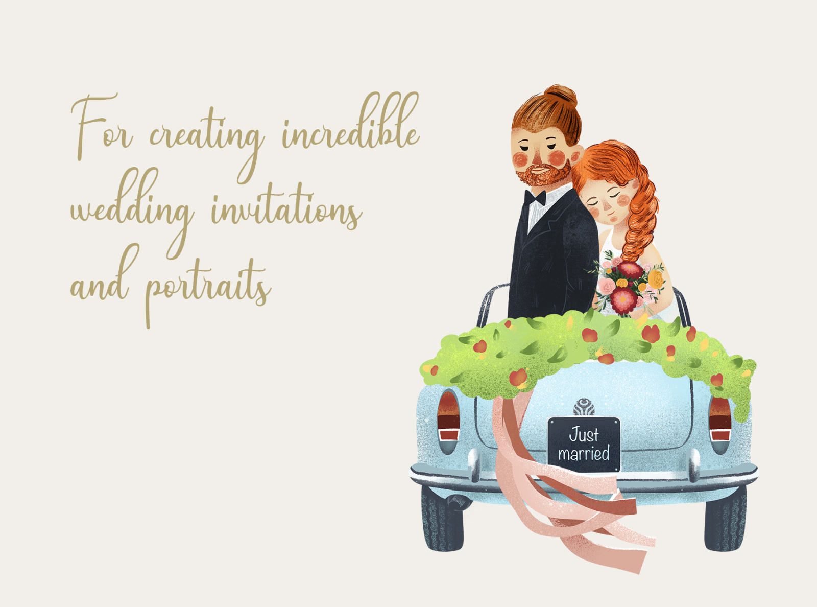 Personal Wedding Portrait Creator for Wedding invitation