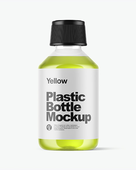 Clear Plastic Bottle Mockup