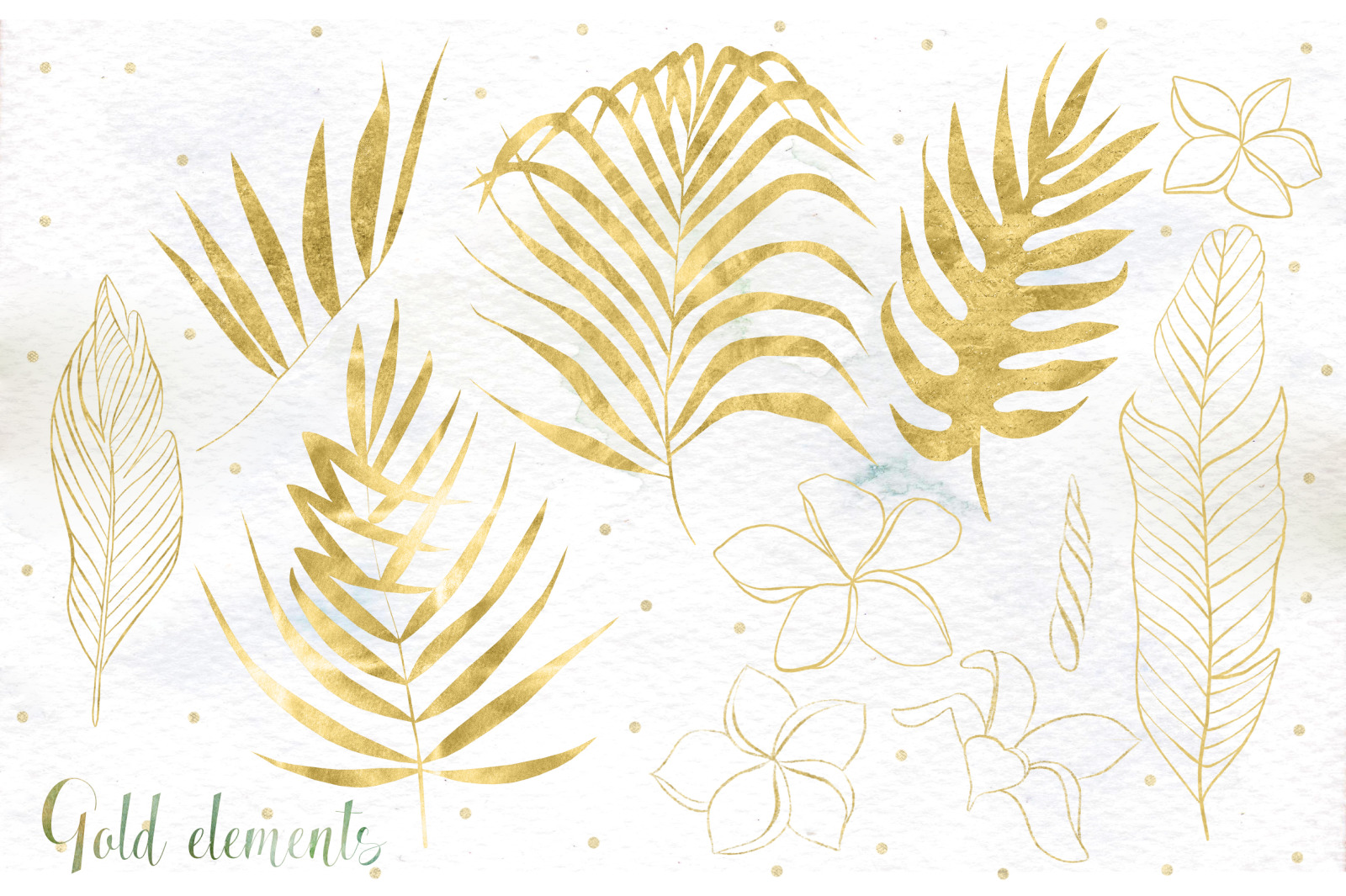 Hand Drawn Watercolor Tropic 4 Hand Drawn Watercolor Tropic 4