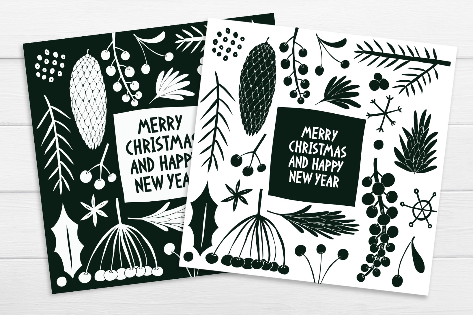 Christmas Plants Vector Collection Christmas Plants Vector Collection