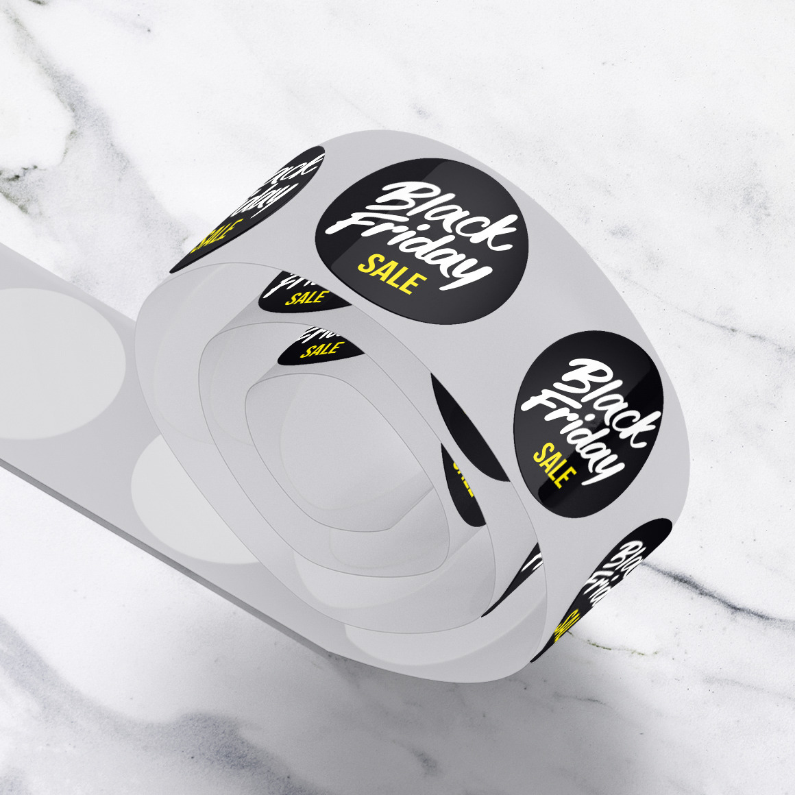 Stickers Roll Mockup Stickers Roll Mockup