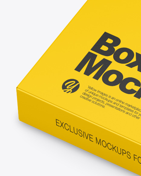 Glossy Box With Marker Pens Mockup