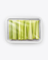 Plastic Tray With Celery Mockup