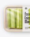 Plastic Tray With Celery Mockup