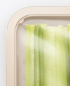 Plastic Tray With Celery Mockup