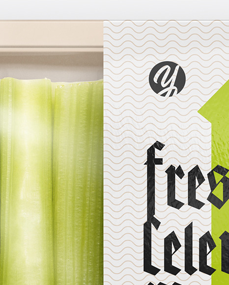 Plastic Tray With Celery Mockup