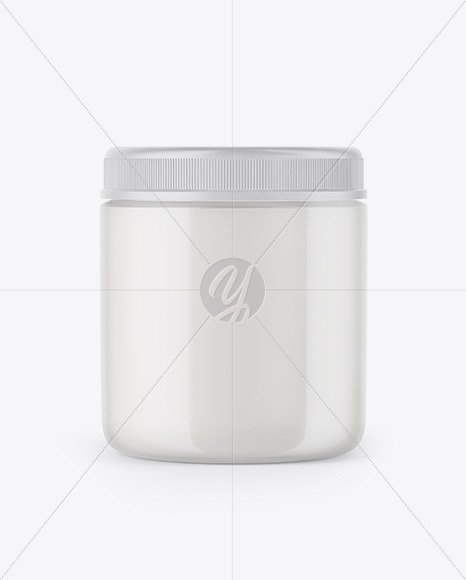 Clear Cosmetic Jar Mockup