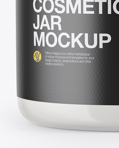 Clear Cosmetic Jar Mockup