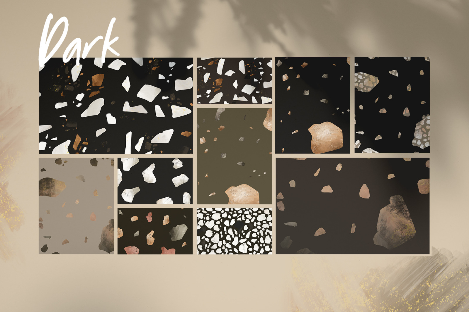 Minimalistic Terrazzo Seamless Pattern Bundle Minimalistic Terrazzo Seamless Pattern Bundle