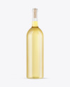 Clear Glass White Wine Bottle Mockup