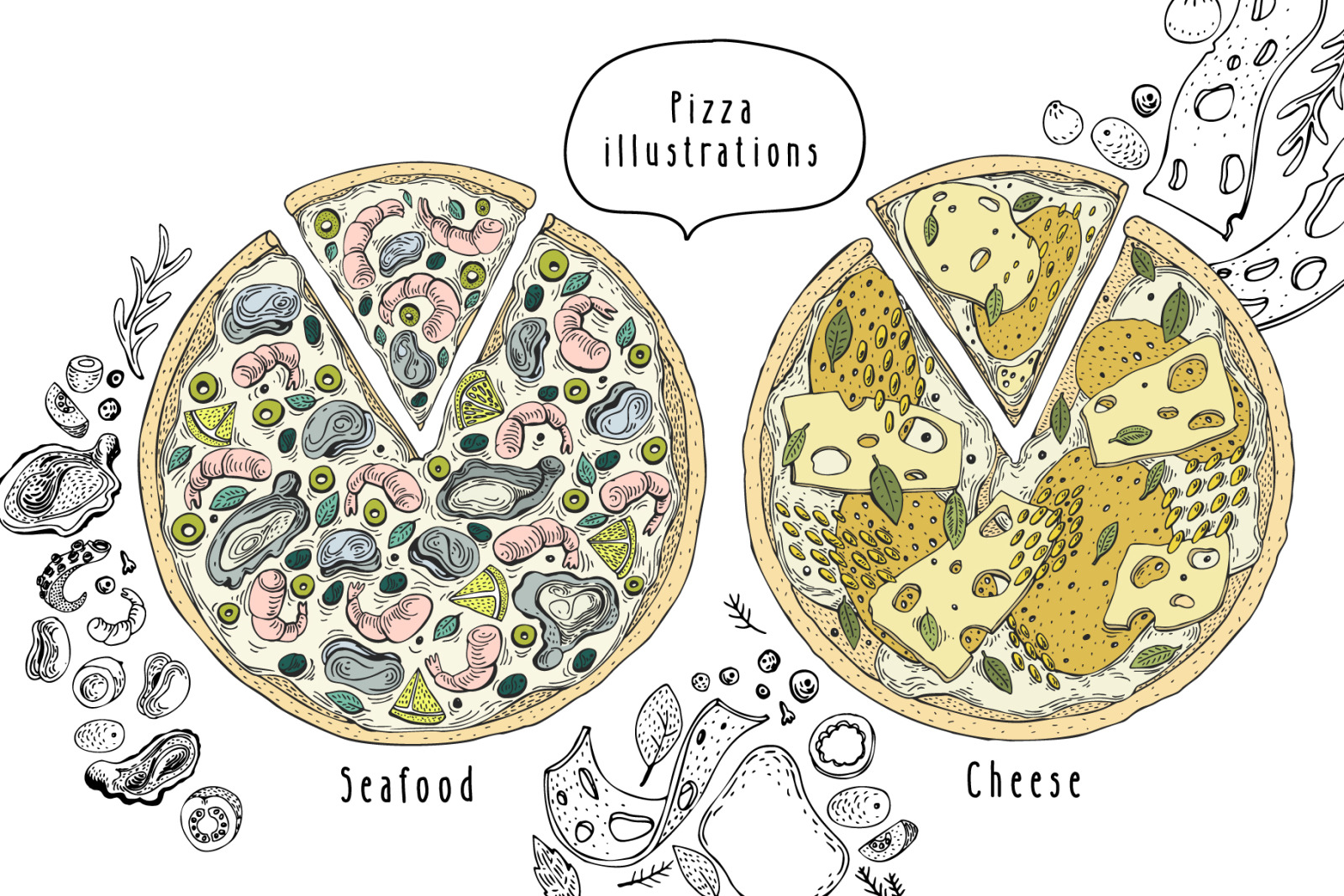 Pizza Vector Collection Pizza Vector Collection