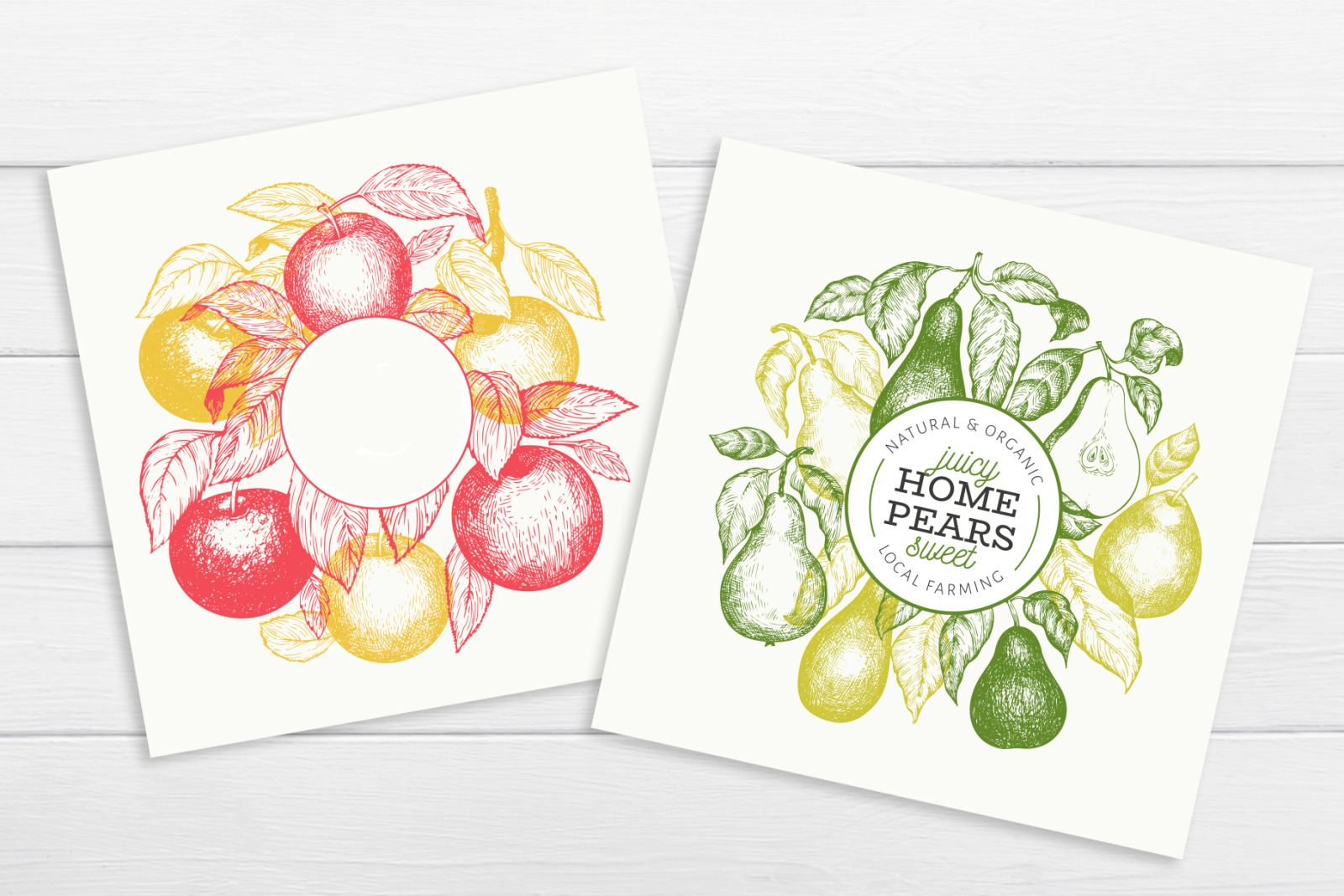 Apple &amp; Pear Vector Collection