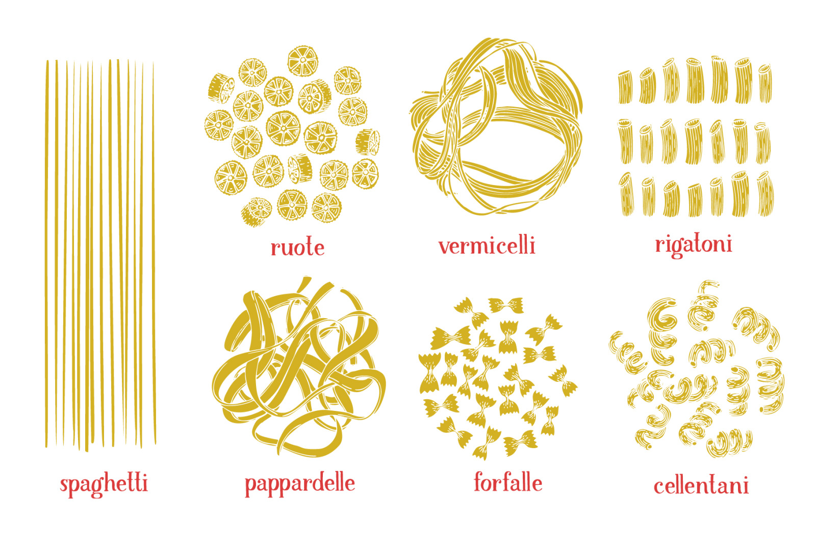 Pasta Vector Collection Pasta Vector Collection