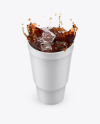 Styrofoam Cup With Cola Splash