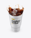 Styrofoam Cup With Cola Splash