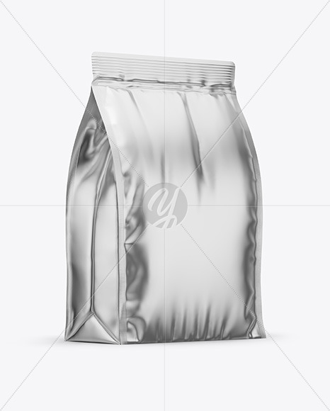 Matte Metallic Food Bag Mockup