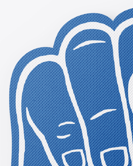 Fabric Sports Fan Foam Hand Mockup