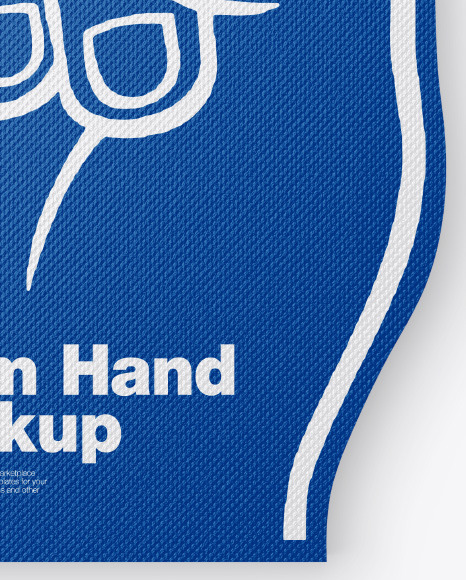 Fabric Sports Fan Foam Hand Mockup