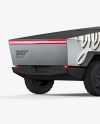 Electric Pickup Truck Mockup - Back Half Side View