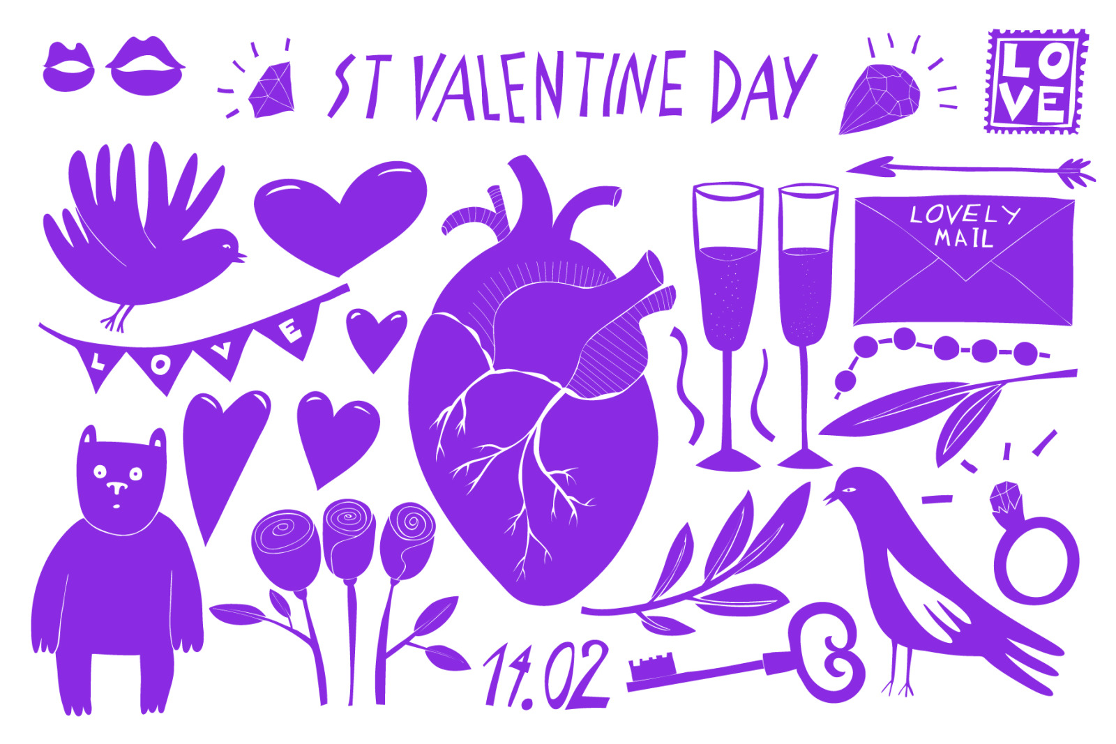Valentine's Day Vector Collection Valentine's Day Vector Collection