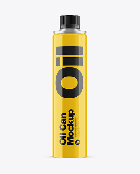 Glossy Oil Tin Can Mockup - Olive oil