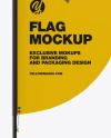 Glossy Convex Flag Mockup