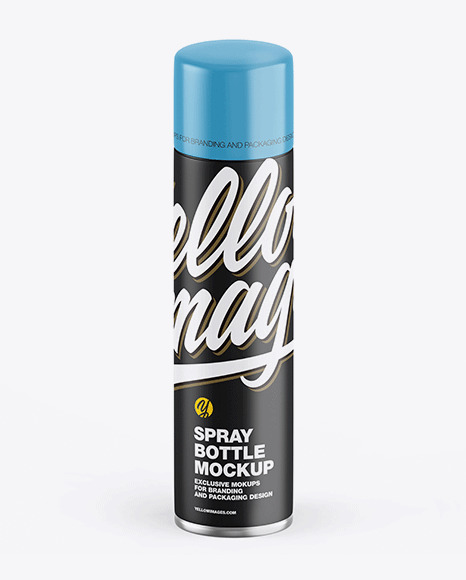 Matte Spray Bottle w/ Glossy Cap Mockup