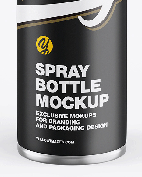 Matte Spray Bottle w/ Glossy Cap Mockup