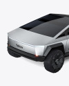 Electric Pickup Truck Mockup - Left Half Sid View