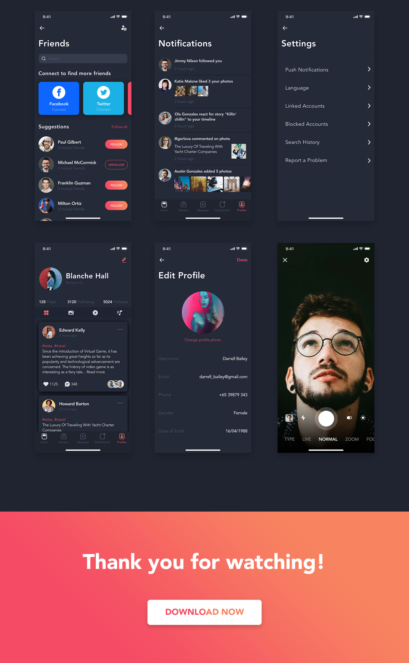 Zingo Social App UI Kit Zingo Social App UI Kit