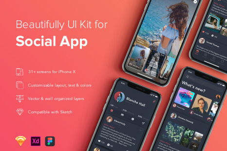 Zingo Social App UI Kit - Ui kits