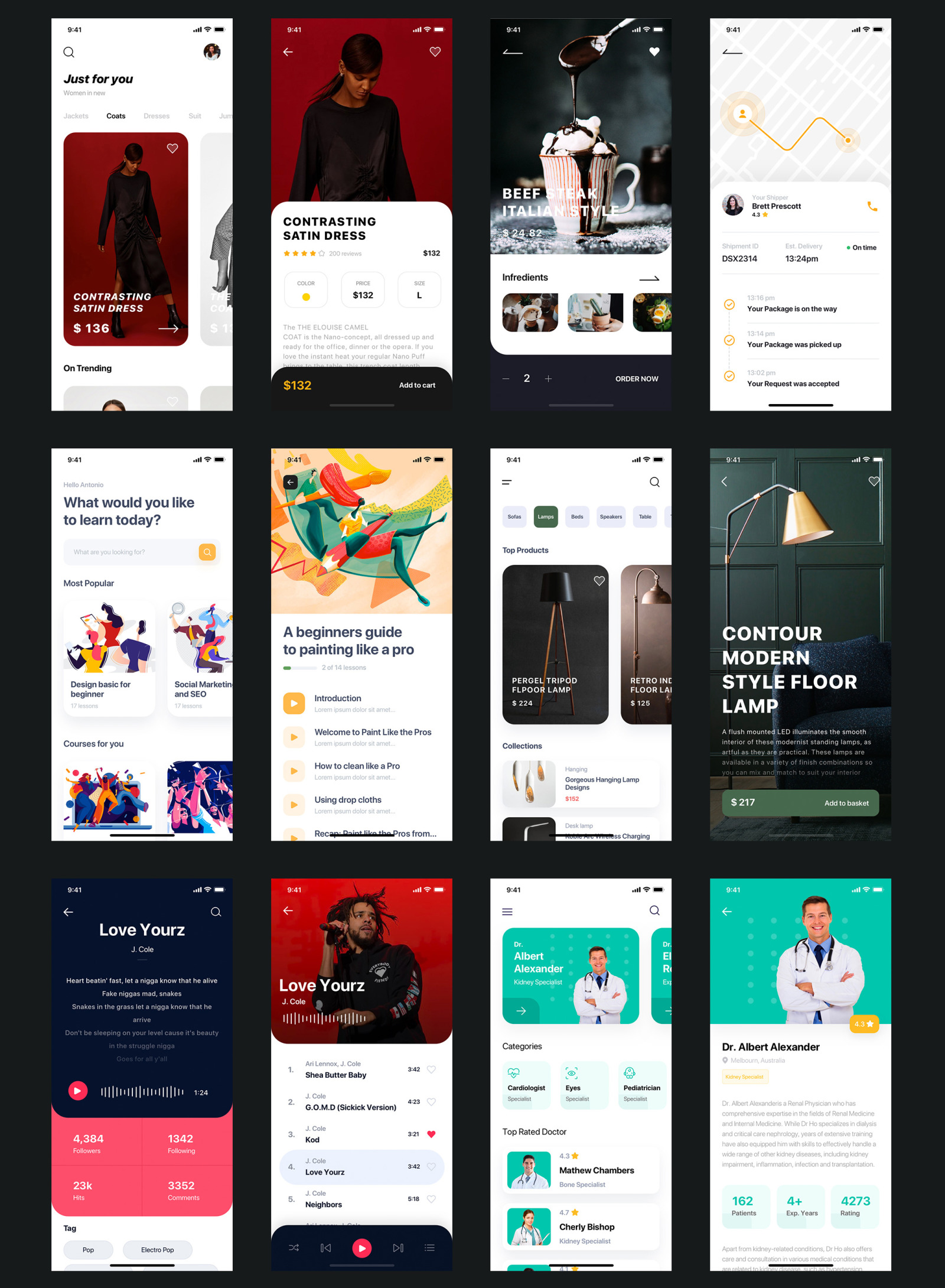 Platin mobile UI Kit on Yellow Images Creative Store - 53070