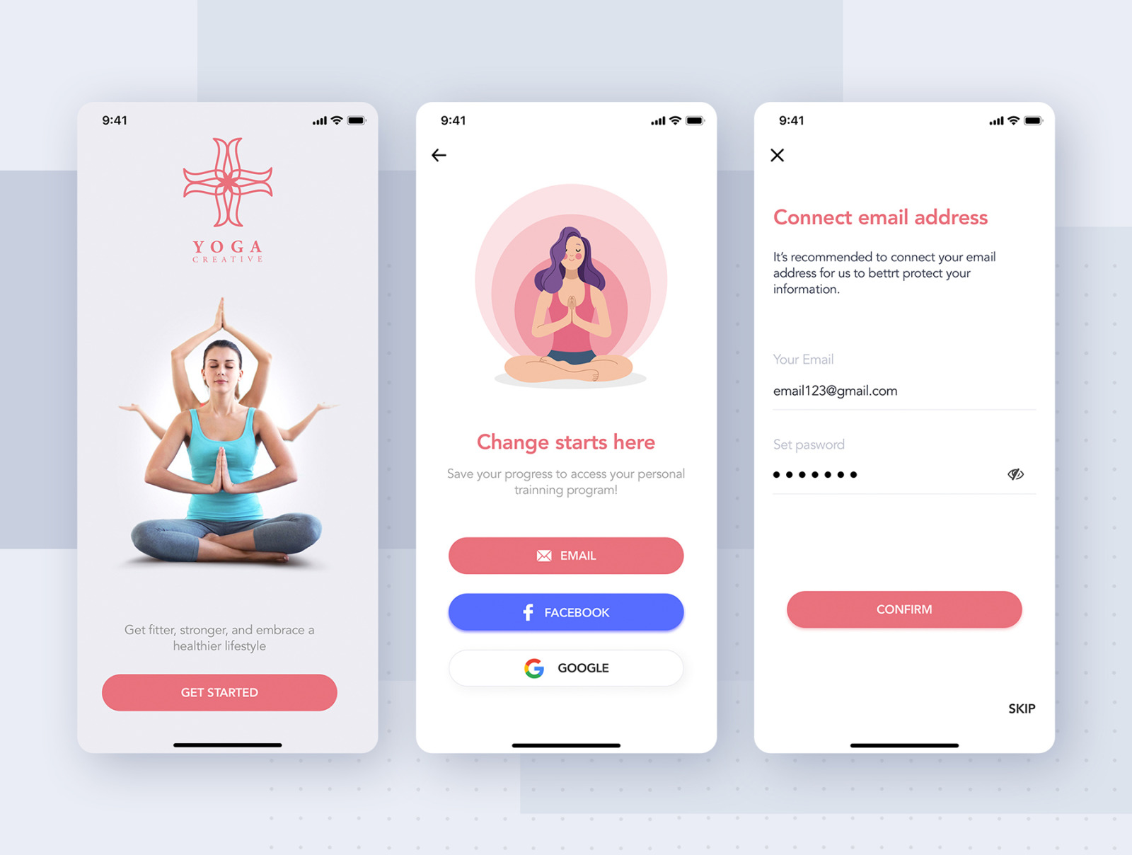 Yoga Fitness App UI Kit