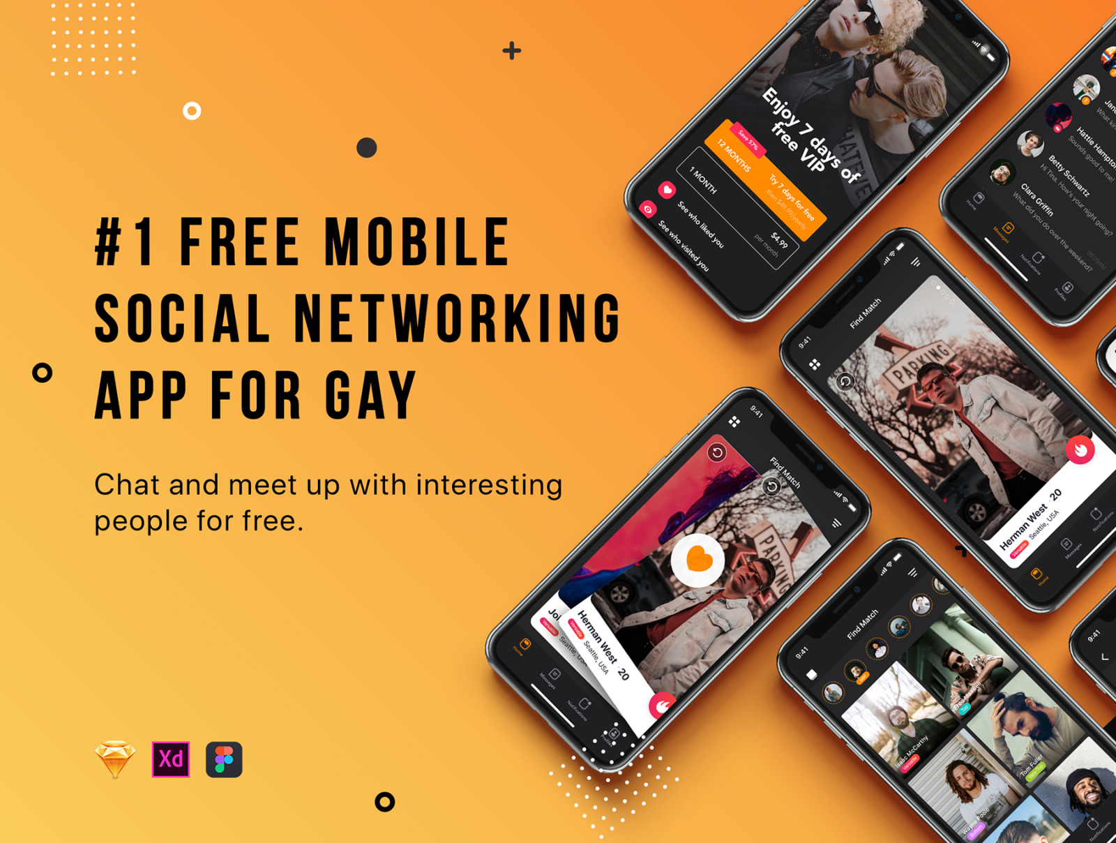 ManHunt - Dating app UI Kit