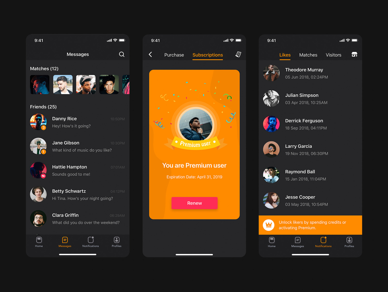 ManHunt - Dating app UI Kit on Yellow Images Creative Store - 53088